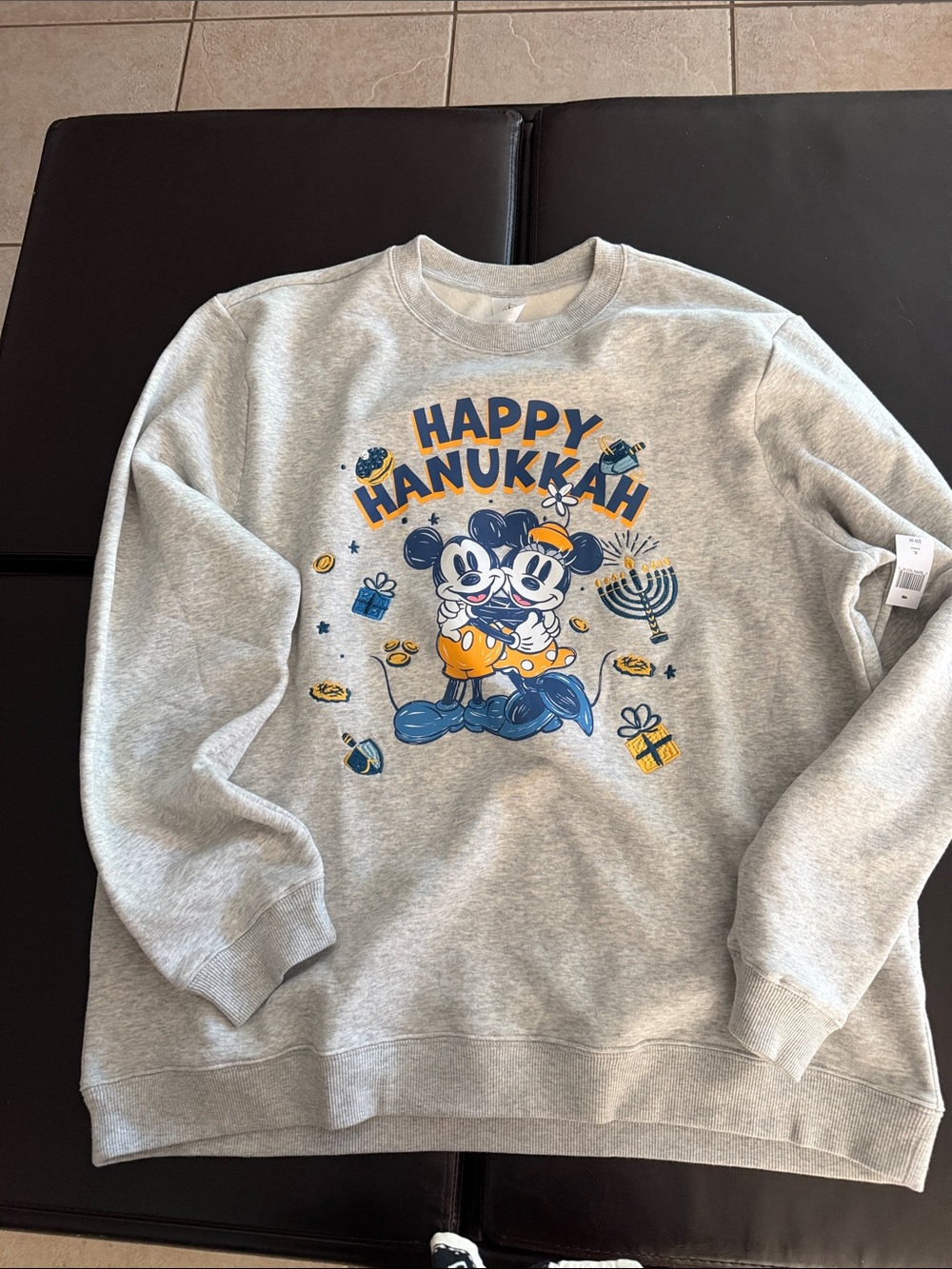 NWT Disney Mickey Mouse Blue - Happy Hanukkah sweatshirt NWT unisex
